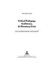 Front cover of Critical pedagogy, ecoliteracy, & planetary crisis by Richard V. Kahn