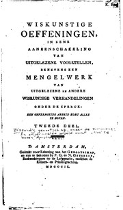Front cover of Wiskunstige oeffeningen by Wiskundig Genootschap (Netherlands)