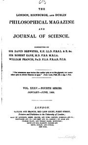 Front cover of The London, Edinburgh and Dublin philosophical magazine and journal of science by [name missing]