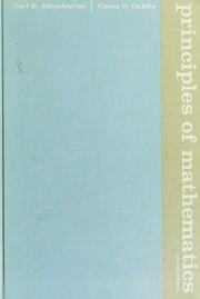 Cover of Principles of mathematics by Carl B. Allendoerfer