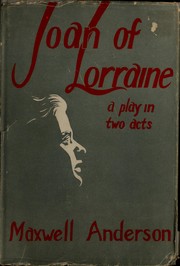 Front cover of Joan of Lorraine by Maxwell Anderson
