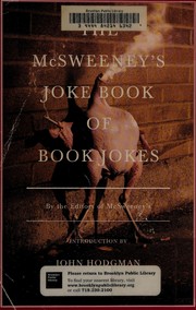 Front cover of The McSweeney's Joke Book of Book Jokes (Vintage) by McSweeney's