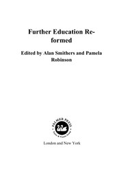 Cover of Further education re-formed by Alan Smithers