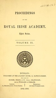 Front cover of Proceedings of the Royal Irish Academy by Royal Irish Academy