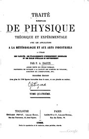 Front cover of Traité élémentaire de physique théorique et expérimentale by Pierre Adolphe Daguin