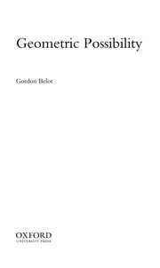 Cover of Geometric possibility by Gordon Belot