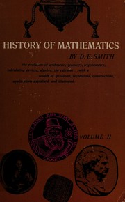 Front cover of History of mathematics by David Eugene Smith