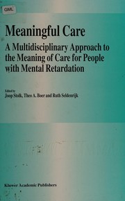 Front cover of Meaningful care by Theodoor Adriaan Boer