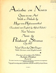 Front cover of Ariadne on Naxos by Richard Strauss