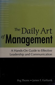 Front cover of The daily art of management by Peg Thoms