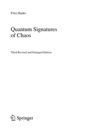 Cover of Quantum Signatures of Chaos by Fritz Haake