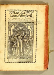 Front cover of Phisica, speculatio by Alonso de la Vera Cruz fray