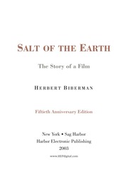 Front cover of Salt of the earth by Herbert Biberman