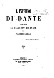 Front cover of L'Inferno di Dante by Dante Alighieri