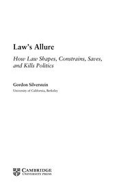Cover of Law's allure by Gordon Silverstein