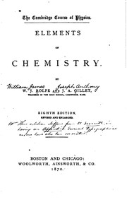 Front cover of Elements of Chemistry by W. J. Rolfe