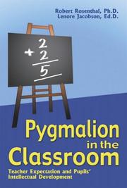 Cover of Pygmalion in the classroom by Robert Rosenthal
