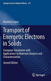 Cover of Transport of Energetic Electrons in Solids by Maurizio Dapor