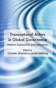 Front cover of Transnational actors in global governance by Christer Jönsson