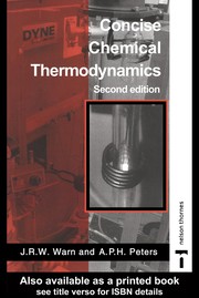 Front cover of Concise chemical thermodynamics by A. P. H. Peters