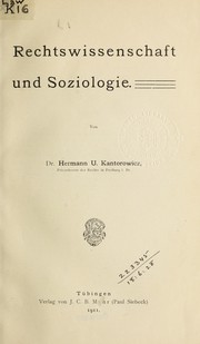 Cover of Rechtswissenschaft und Soziologie by Hermann Kantorowicz