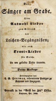 Cover of Der Sänger am Grabe by Carl G. Herrman