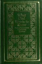 Front cover of What God Wants to Know by Bruce Larson