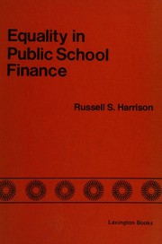 Front cover of Equality in public school finance by Russell S. Harrison