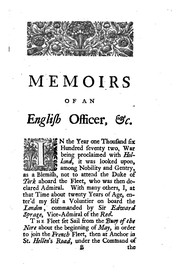 Front cover of Memoirs of an English officer by Daniel Defoe