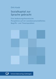 Front cover of Sozialkapital zur Sprache gebracht by Dirk Koob
