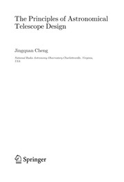 Front cover of The principles of astronomical telescope design by Jingquan Cheng