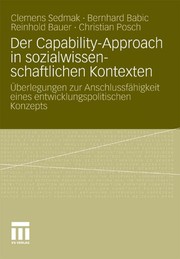 Front cover of Der Capability Approach in sozialwissenschaftlichen Kontexten by Bernhard Babic