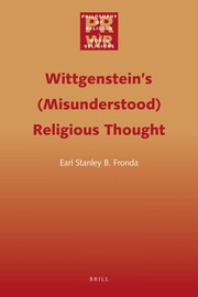 Front cover of Wittgenstein's (misunderstood) religious thought by Earl Stanley B. Fronda