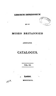 Front cover of Librorum impressorum qui in Museo britannico adservantur catalogus by British Museum
