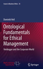 Front cover of Ontological Fundamentals for Ethical Management by Dominik Heil