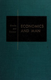 Front cover of Economics and man by John S. Gambs