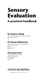 Cover of Sensory evaluation by Sarah E. Kemp