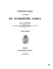 Front cover of Introduction à l'histoire du buddhisme indien by Eugène Burnouf