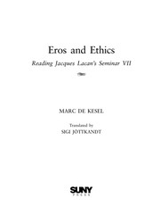 Front cover of Eros and ethics by Marc De Kesel