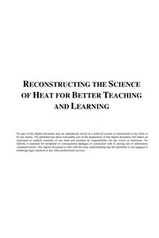 Front cover of Reconstructing the science of heat for better teaching and learning by Shu-Chiu Liu
