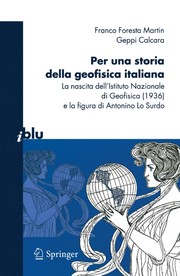 Front cover of Per una storia della geofisica italiana by F. Foresta Martin