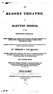 Front cover of The bloody theater by Thieleman J. van Braght