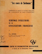 Front cover of Schémas d'histoire de la civilisation française by Paul Antoine