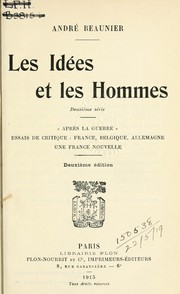 Front cover of Les idées et les hommes by André Beaunier