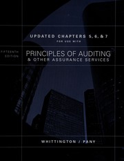 Front cover of Updated chapters five, six, and seven for use with Principles of auditing and other assurance services by Ray Whittington
