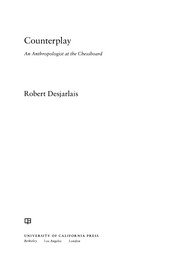 Cover of Counterplay by Robert R. Desjarlais