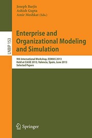 Front cover of Enterprise and Organizational Modeling and Simulation by Joseph Barjis