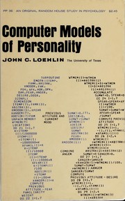 Front cover of Computer models of personality by John C. Loehlin