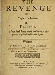 Front cover of The revenge of Bussy D'Ambois by George Chapman