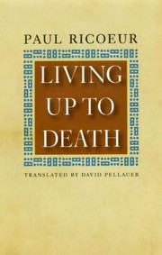 Front cover of Living up to death by Paul Ricœur